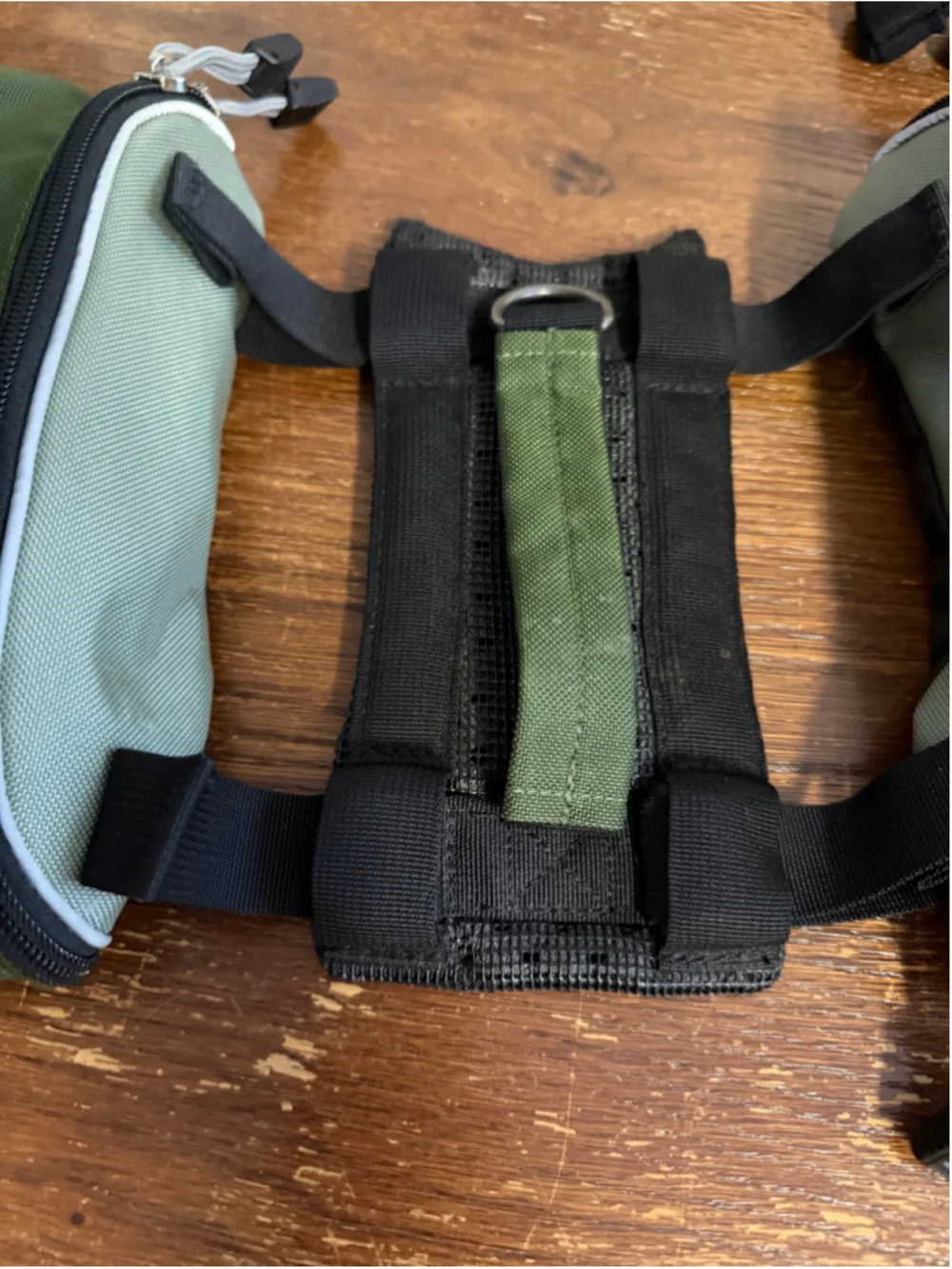 OllyDog Dog Saddle Bag S Backpack Hiking Pack Harness Green Reflective Adjustabl